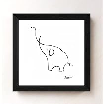 Amazon.co.jp: ピカソ ネコとひよこ 正方形アート フレーム付き